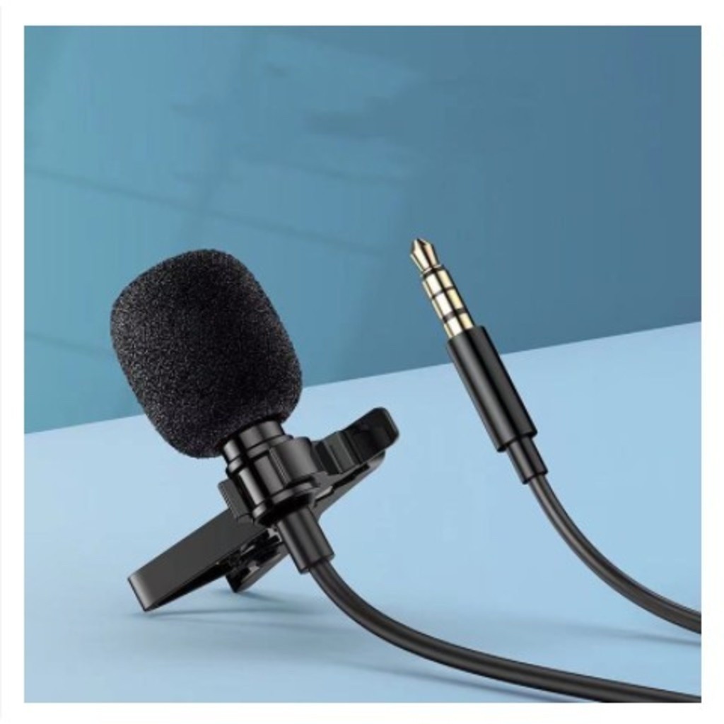 Microfone de Lapela Profissional P2 3.5mm Omnidirecional para Celular Câmera PC com Clip