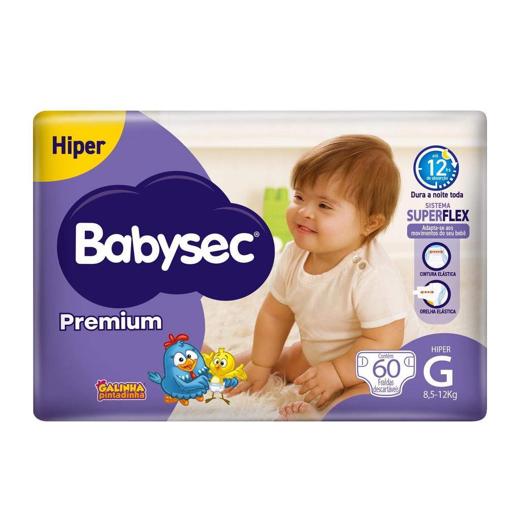 Fralda Babysec Galinha Pintadinha Premium Hiper G 60 Unidades em Oferta na Shopee