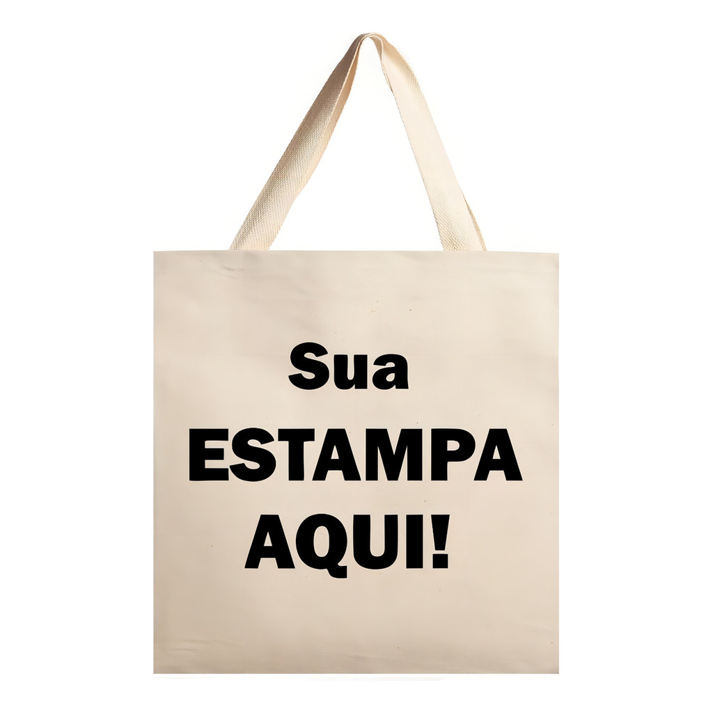 50 Sacolas 38x40 (ecobag) Personalizadas Tecido Algodão Cru