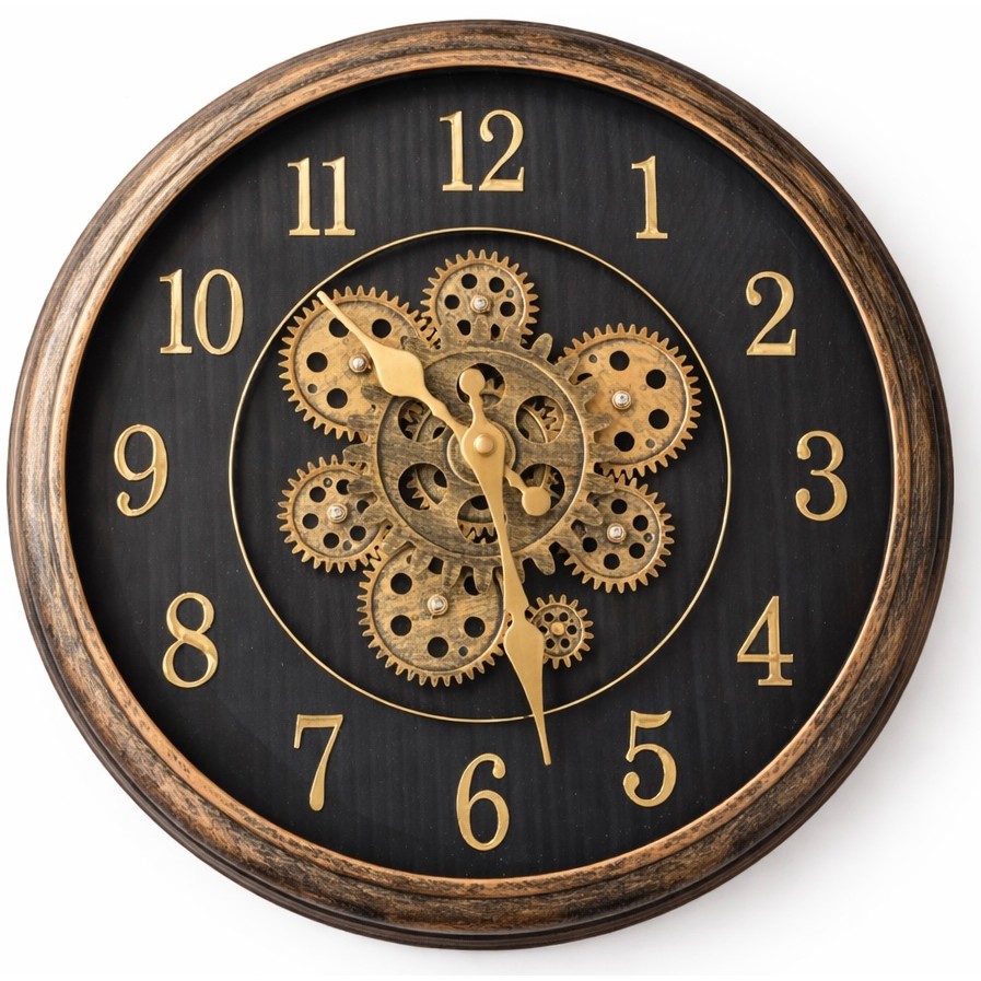 Relógio de Parede 35x35 cm com Engrenagens Que se Movimentam 589 em Oferta na Shopee