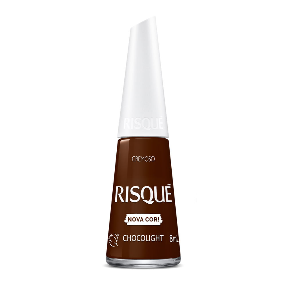 Esmalte Risqué Nova Cor Cremoso Cor Chocolight 8ml em Oferta na Shopee