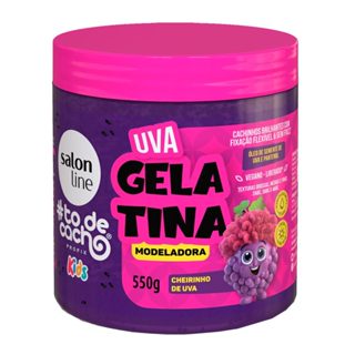 Gelatina Salon Line To de Cachos Kids Modeladora Cheirinho de Uva 550g em Oferta na Shopee
