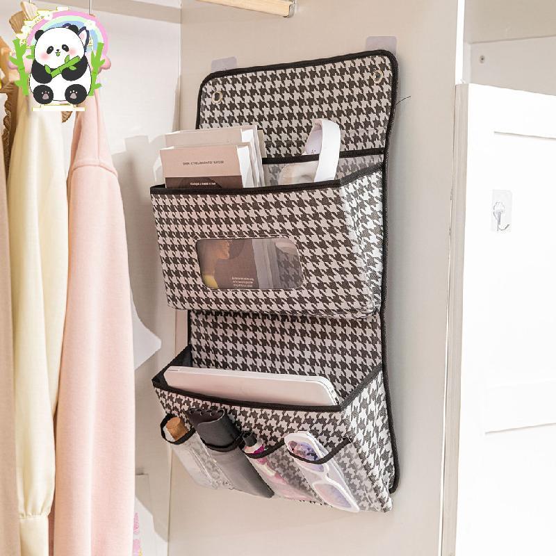 Organizador Suspenso Para Armazenamento De Cabeceira Prateleira Multifuncional Com Bolsos Porta Do Quarto Banheiro