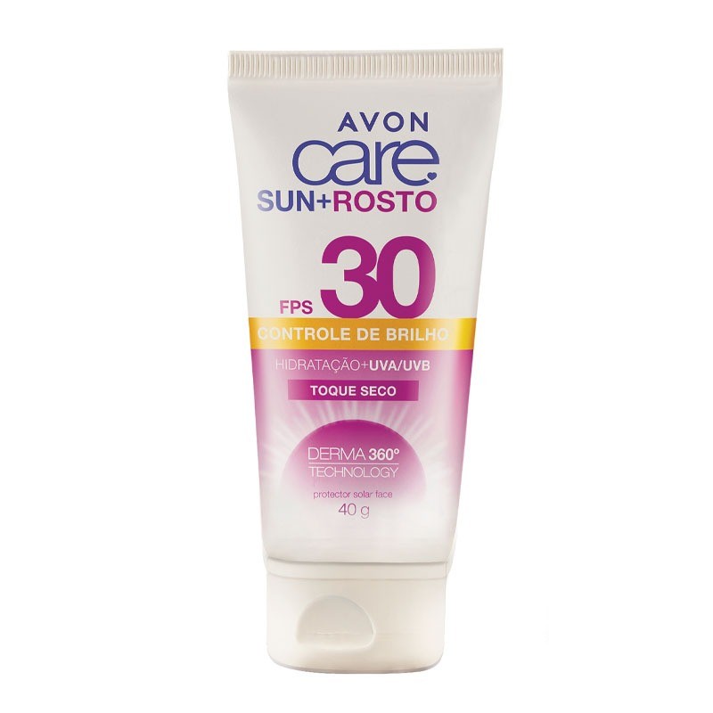 Protetor Solar Facial Avon Care Sun+ 40g , Acabamento Matte, Resistente à Água FPS 50 E FPS 30