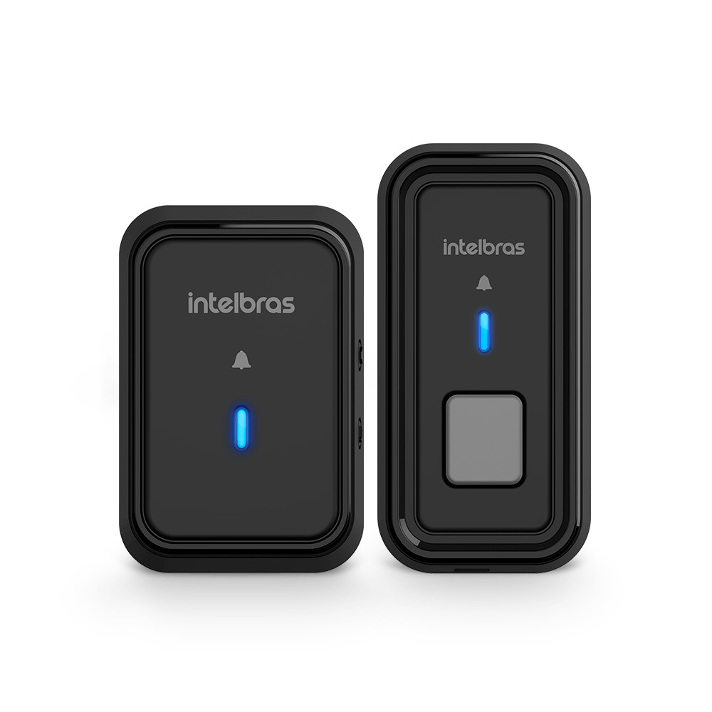 Campainha Sem Fio Com Bateria CIB 101S Preta Intelbras em Oferta na Shopee