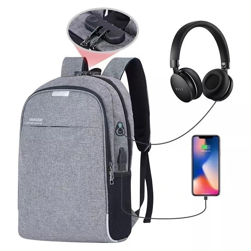 Mochila Escolar Para Notebook 15.6 Impermeável Com USB em Oferta na Shopee