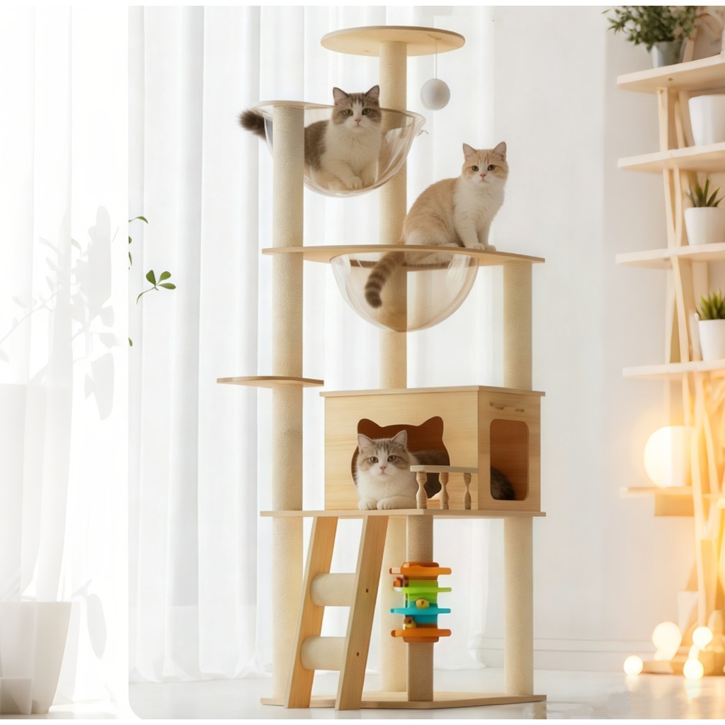 Arranhador Para Gatos Árvore De Gatos Casinha Brinquedo Pet