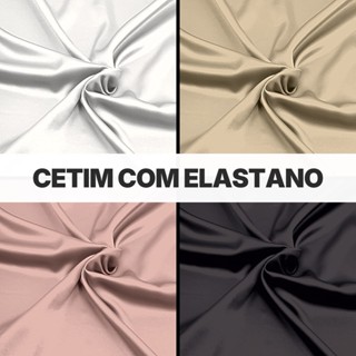 Tecido Cetim com Elastano RAZAI Premium | 97% Poliéster e 3% Elastano | Brilho e Conforto em Oferta na Shopee