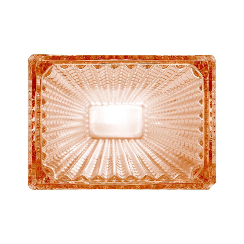 Vaso Wolff Maya de Cristal Âmbar 13,5cm x 10cm x 22,5cm em Oferta na Shopee