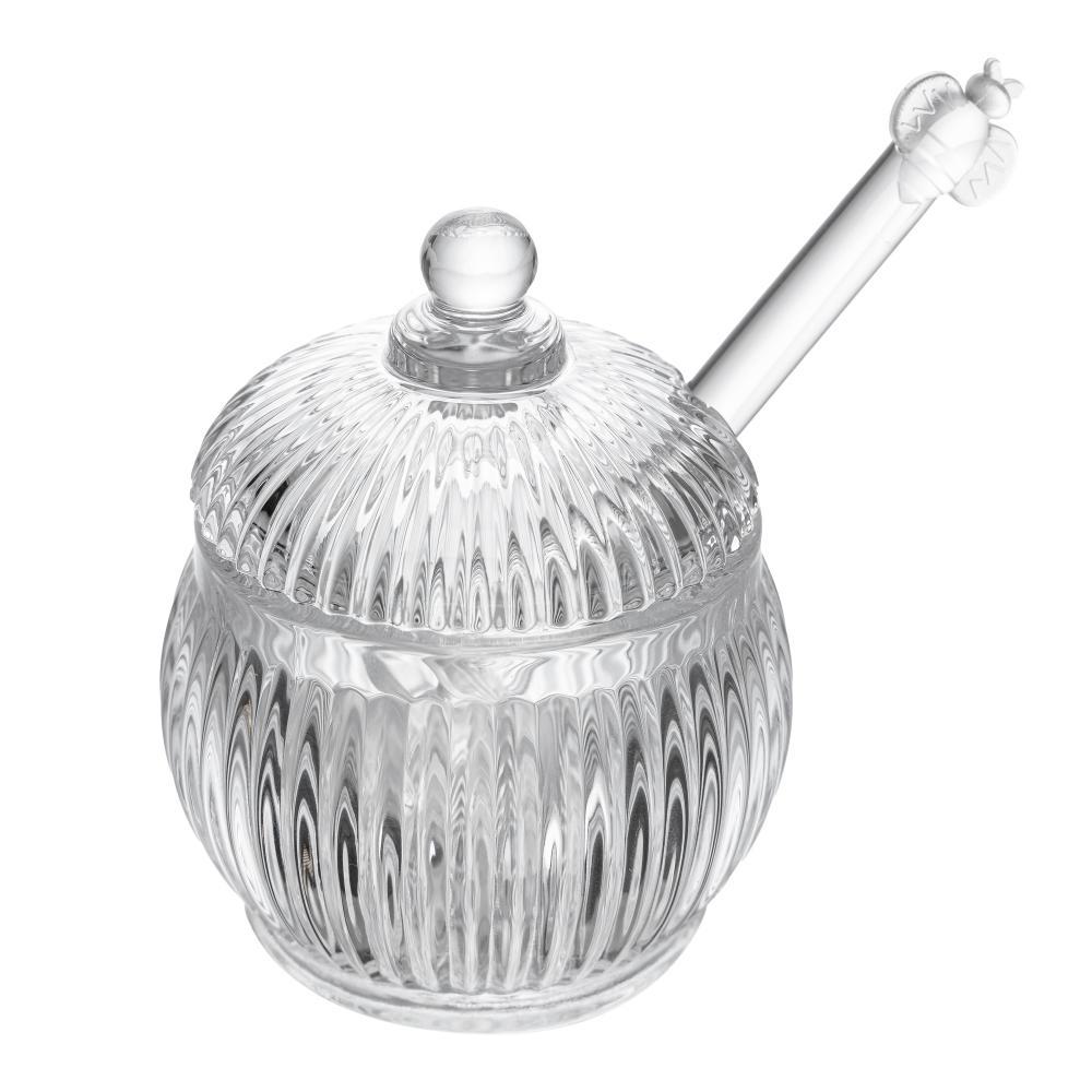 Meleira com Pegador Renaissance 130ml Cristal Lyor para Mel Café da Manhã Chás Brunch Mesa Posta Servir Elegante Prática