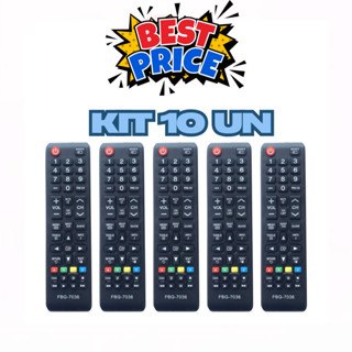 kit 10 Controle tv Samsung Smart Hub  para TV SAMSUNG fFBG-7036 universal COMPATÍVEL em Oferta na Shopee