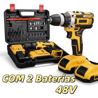 Parafusadeira Furadeira 48V 2 Baterias Com Maleta e Acessorios Completo