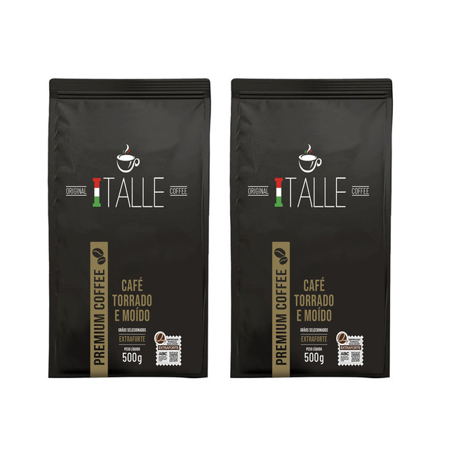 Café Torrado E Moído Extraforte 1kg Kit 2