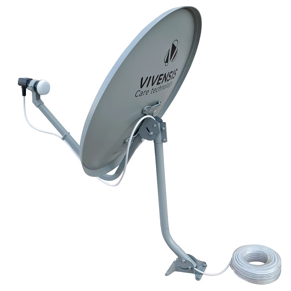 Mini Antena Parabólica Externa Vivensis 60cm em Oferta na Shopee