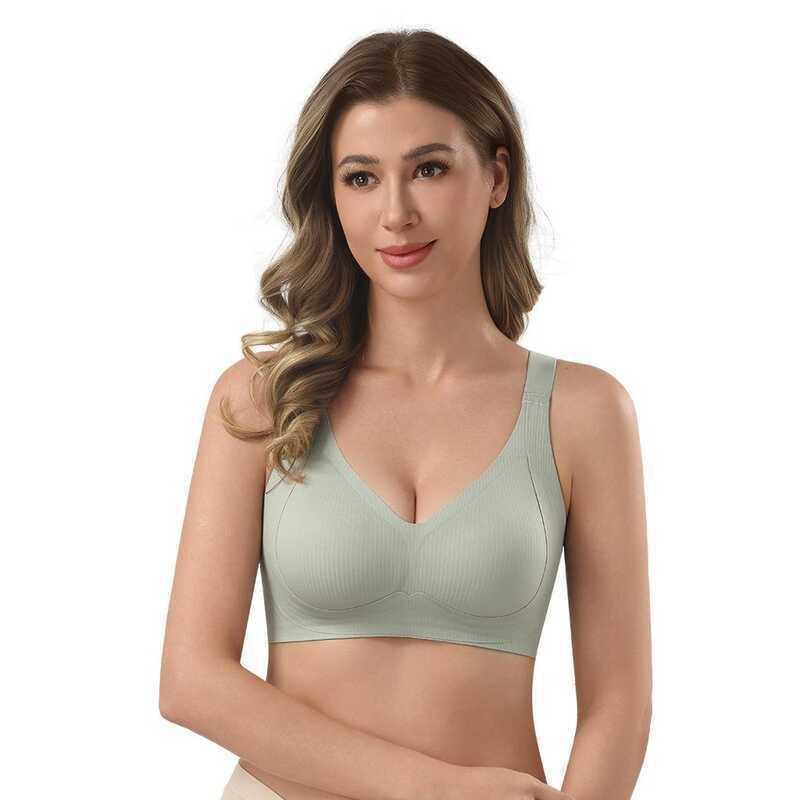 Z&D Lingerie Sutiã Top Básico Plus Size, Canelado Costura: leve, respirável e discreto Sem Aro Com Bojo 609 em Oferta na Shopee