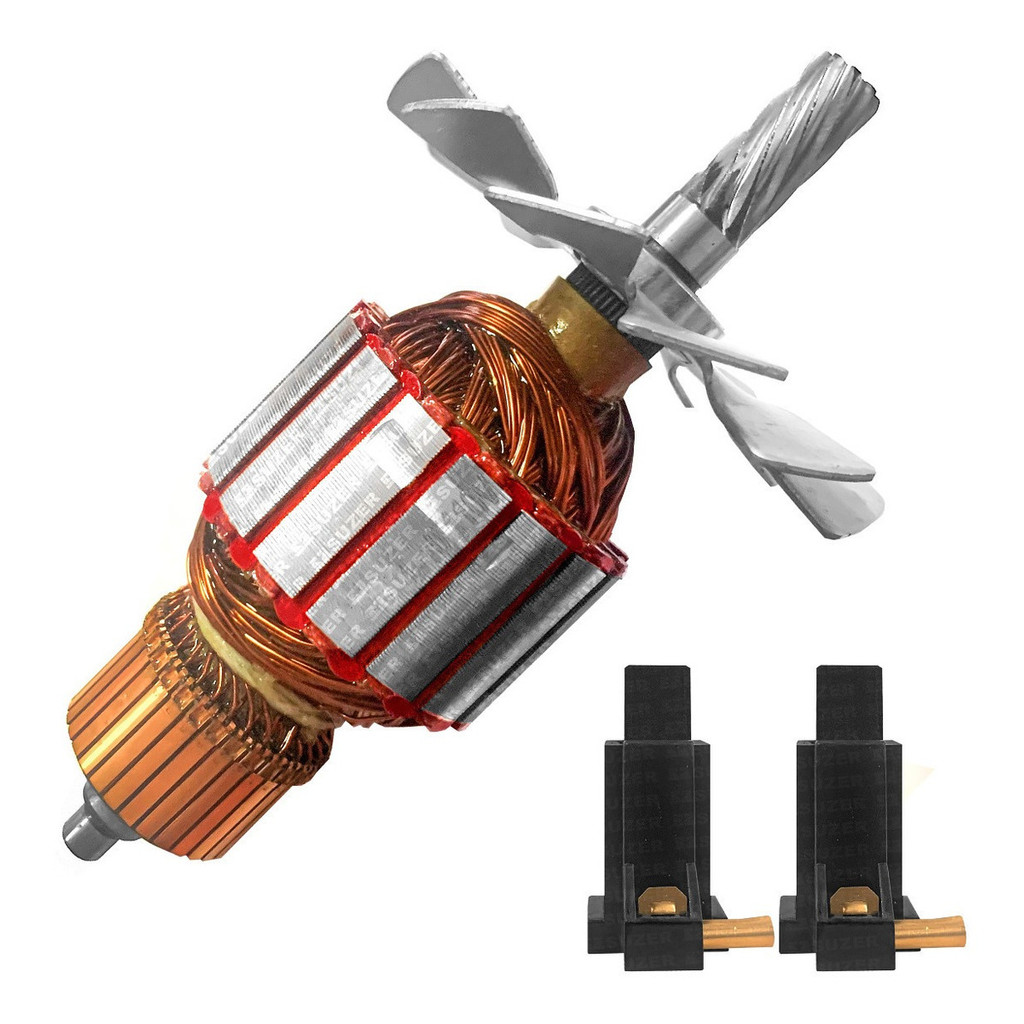 Kit Gks 7 1/4 1573 110v Induzido, Porta Escova Para Serra Circular