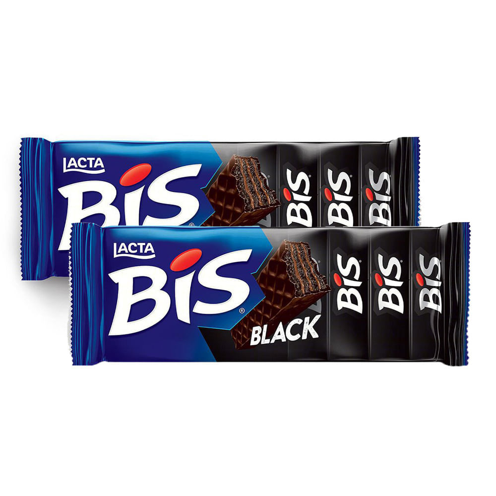 Kit 2 Chocolate BIS Lacta Black ao Leite 100,8g em Oferta na Shopee