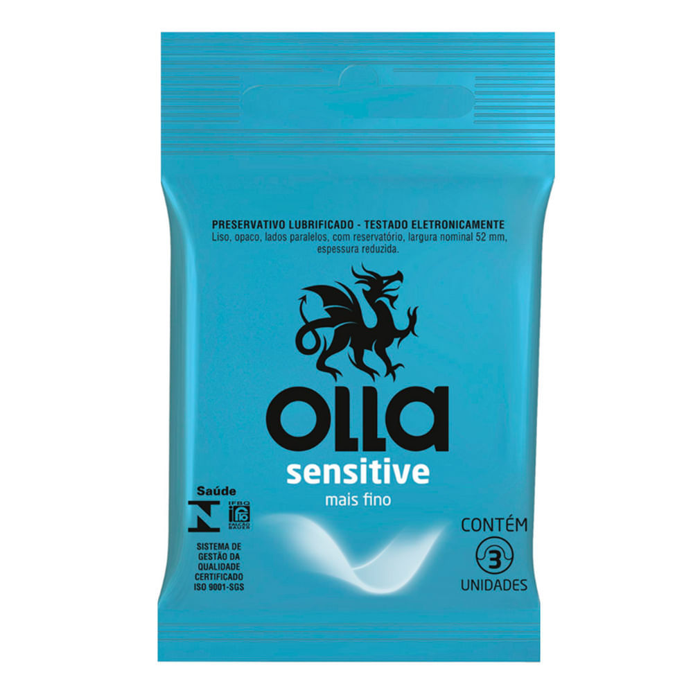 Preservativo Olla Sensitive 3 Unidades em Oferta na Shopee
