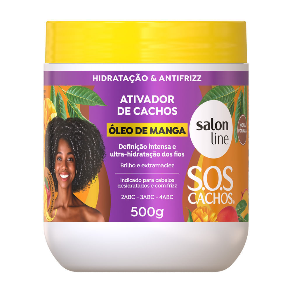 Ativador de Cachos Salon Line S.O.S Cachos Óleo de Manga 500g em Oferta na Shopee