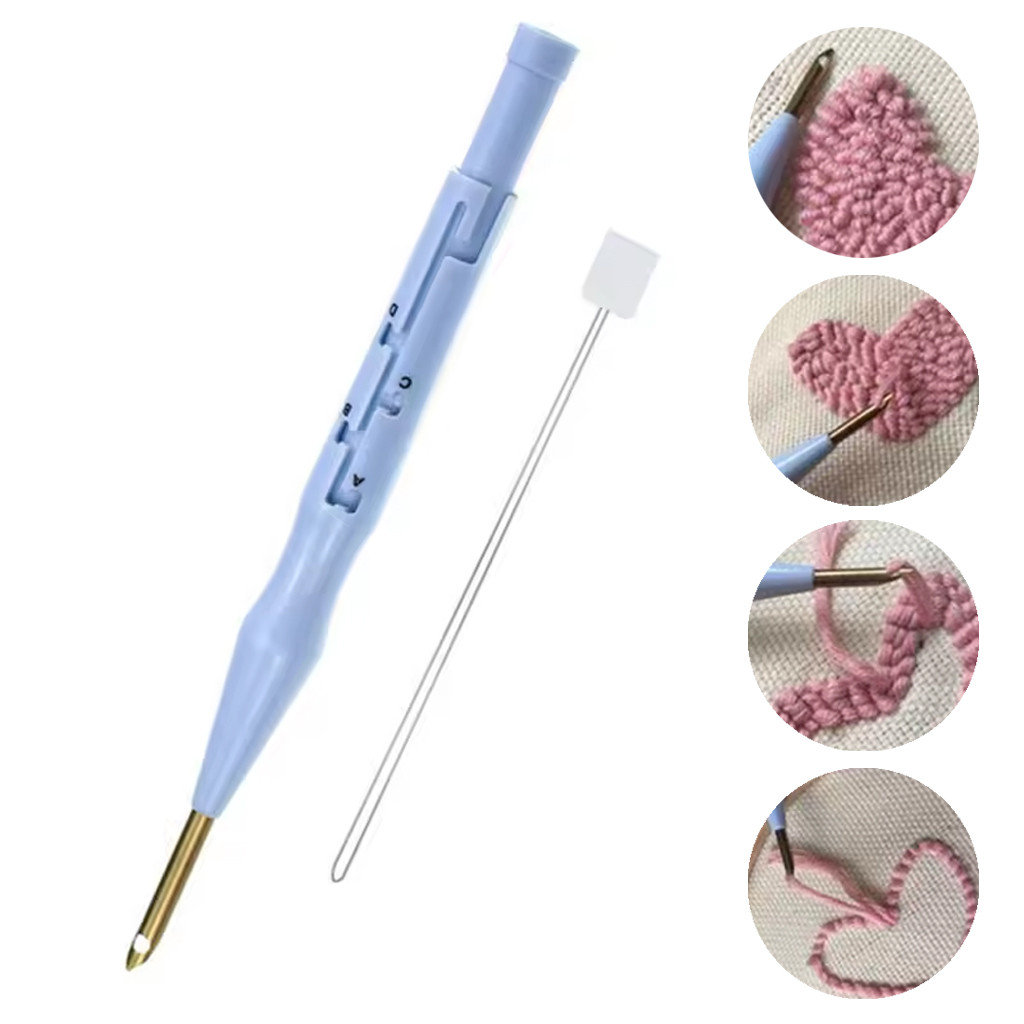 Agulha Mágica Ponto Russo Caneta Grossa Bordado Profissional Punch Needle Artesanato