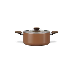 Caçarola com Tampa Brinox Ceramic Life Ø20cm 2,7 L Primea Cappuccino