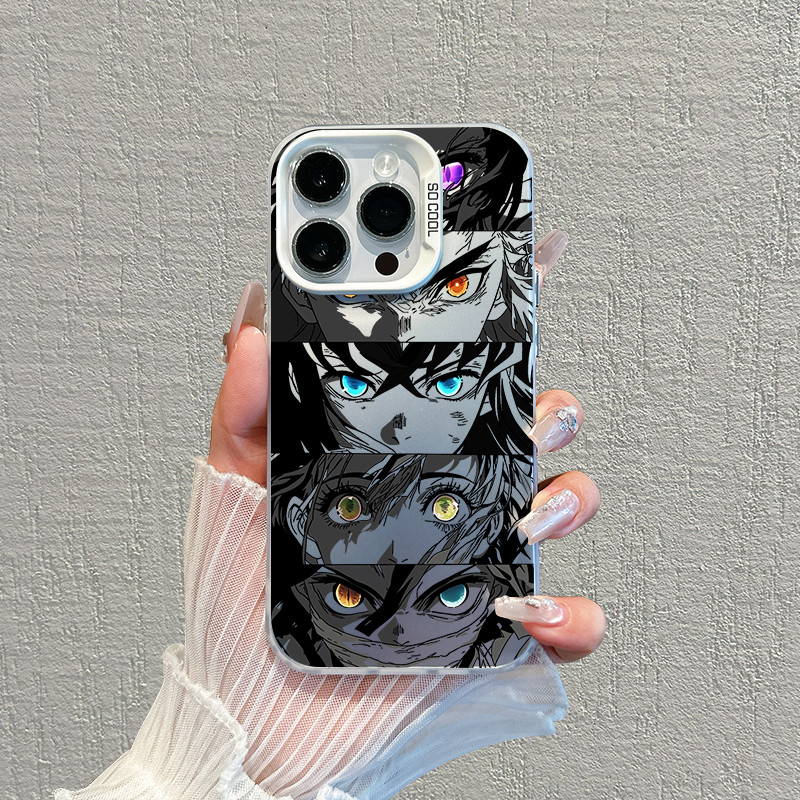 Capinha Demon slayer para iPhone 11 12 13 14 15 16 17 Pro Max Plus Samsung S25 S24 S23 A73 A72 capa