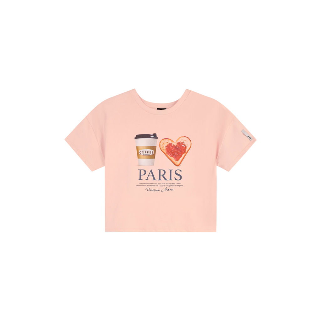 Blusa Juvenil Menina Paris Beats Rosa em Oferta na Shopee