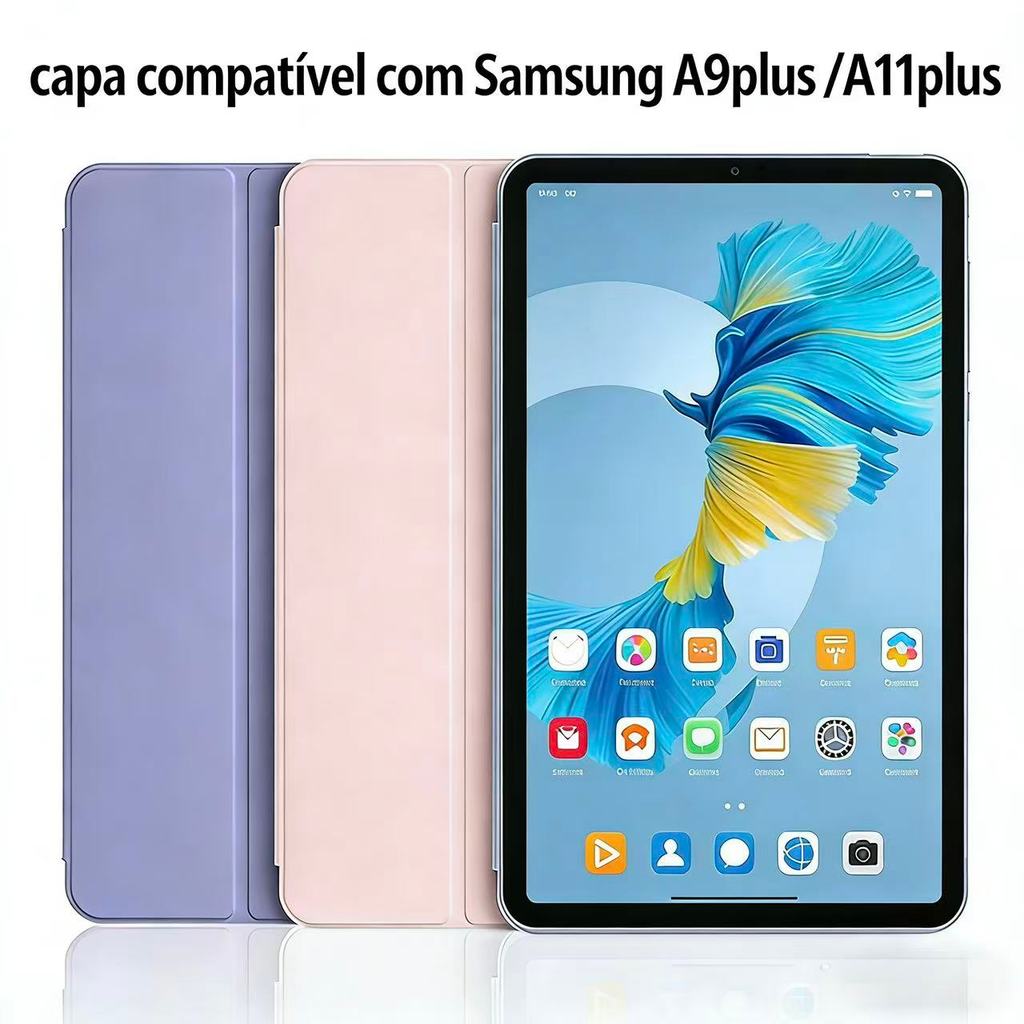 Capa Galaxy Tab A9 plus  A11plus 11PL Smart Cover Auto Wake Anti Impacto com Suporte Case Reforçada Proteção
