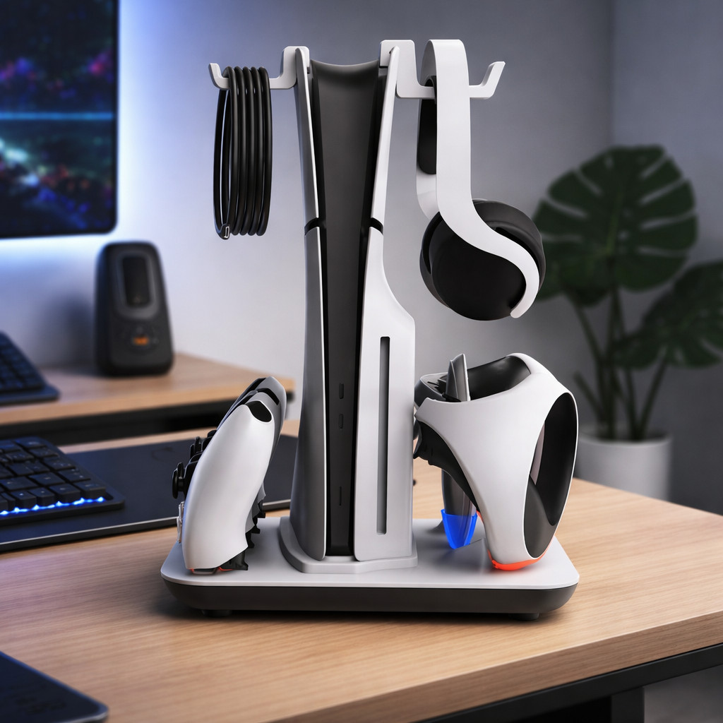 Suporte Vertical PS5 com Refrigeração Cooler e Base Carregadora Controle VR PT5-3550 em Oferta na Shopee