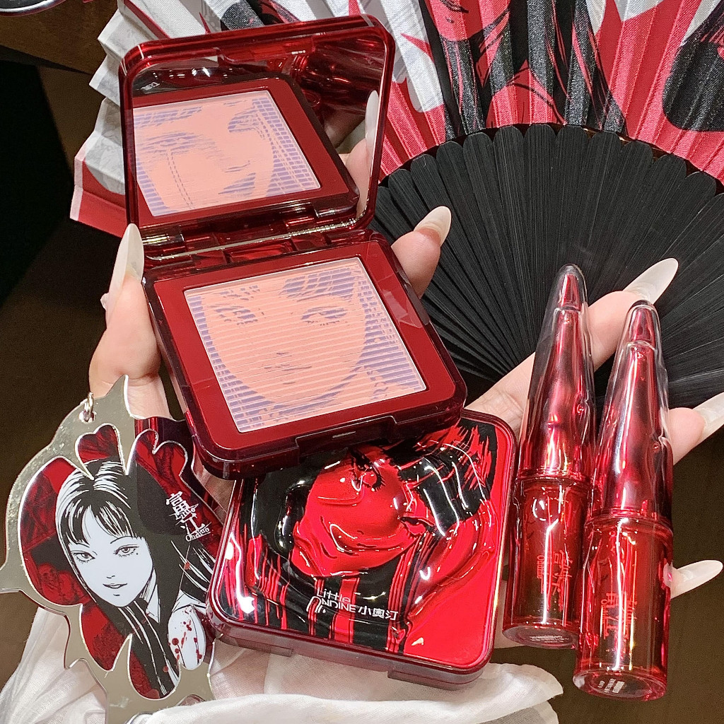 [Novo] LITTLE ONDINE x Junji ITO Maniac Collection Blush , Argila Labial , Delineador E Rímel