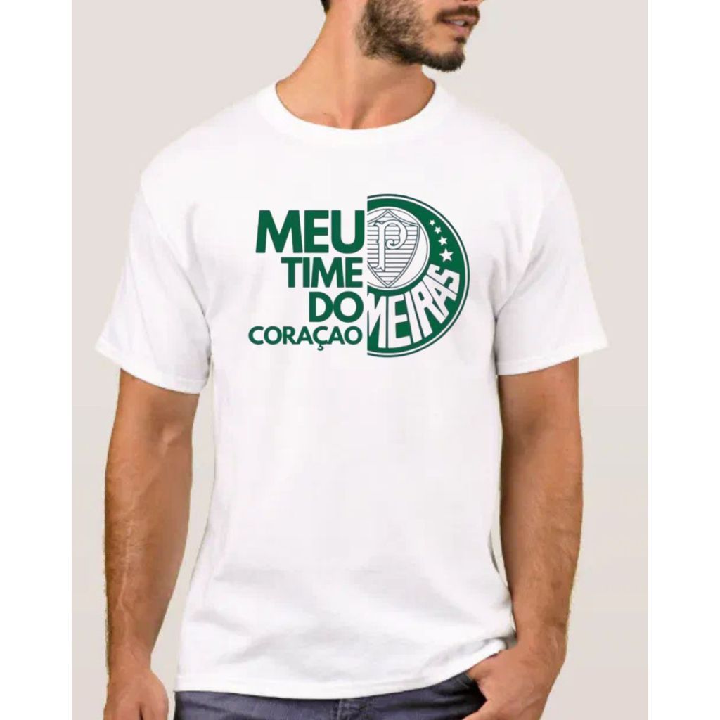 Camiseta Palmeiras Camisa Tshirt Blusa Palmeiras Campeao Camisa Branca