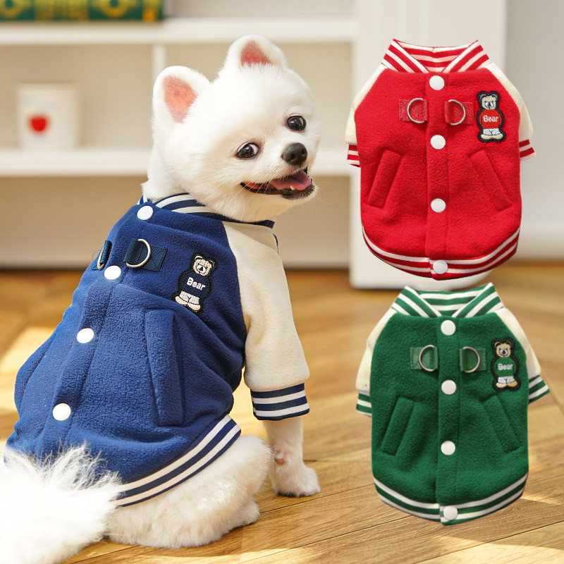 Roupa De Cachorro Colete De Inverno Para Cães Pequeno E Médio Uniforme De Beisebol De Estimação