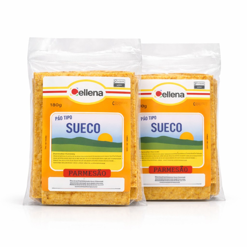 Kit 2 Pão Tipo Sueco Parmesão CELLENA 180g