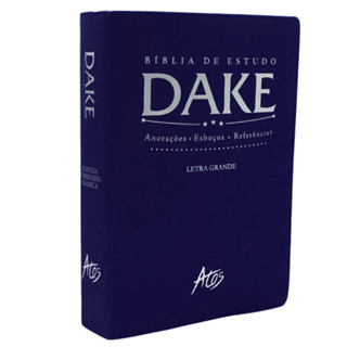 Bíblia de Estudo Dake |  Capa Luxo | ACC |  Letra Grande | Azul em Oferta na Shopee