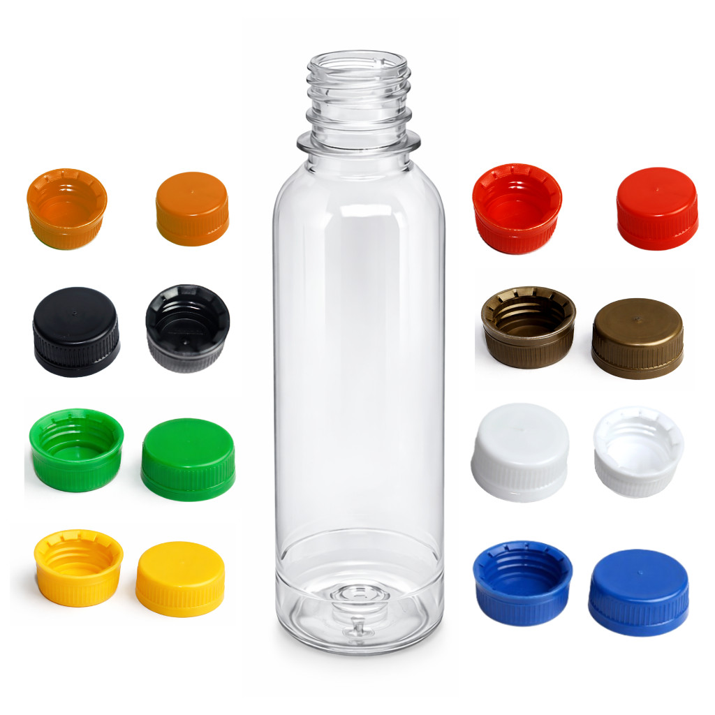 Kit 30 Garrafa Pet 200ML Cristal Cilíndrica Molhos Condimentos Com Tampa Pco 28mm
