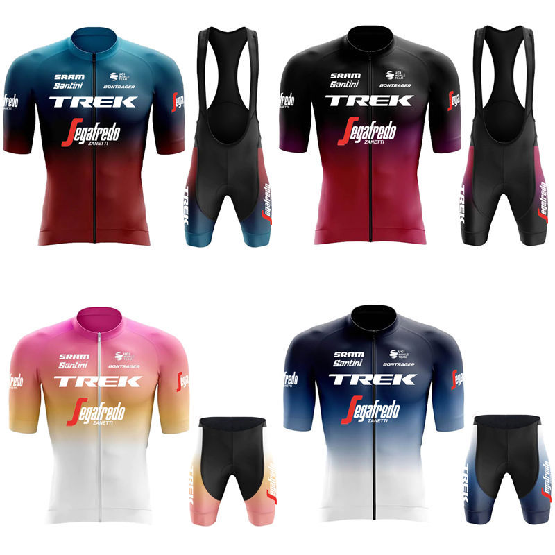 Trek Team Bicicleta Manga Curta Roupas De Homens Bib Shorts Nova Camisa De Ciclismo Conjuntos Maillot Ropa Hombre