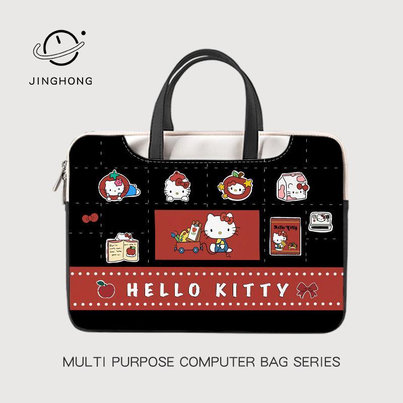 Novidade para 2026 Bolsa fofa para computador Apple Cat feminina adequada para Apple macbook52cm Crossbody Notebook Leno