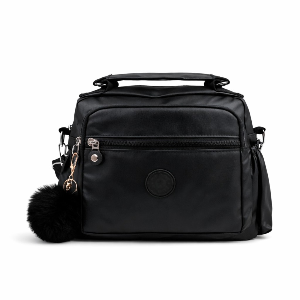 Bolsa Feminina Tiracolo Nylon Impermeável Pequena Bolsa Transversal Casual Leve Multi Bolsos Zíper Alça Regulável