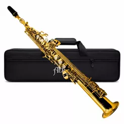 Saxofone Soprano Aeris Ss100 Reto Laqueado Com Estojo Luxo