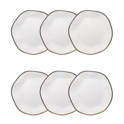 Jogo de 6 Pratos Sobremesa 21,5cm Oxford Ryo Maresia
