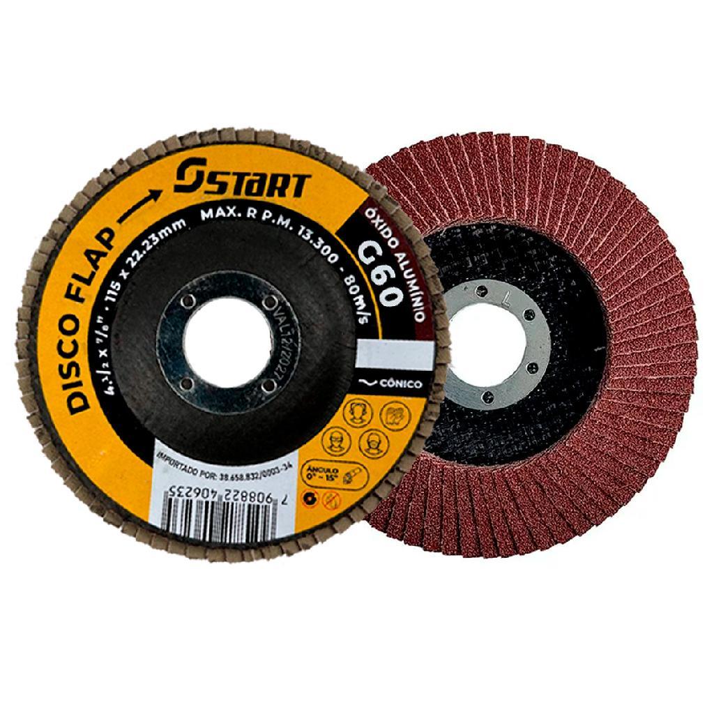 Disco Flap Desbaste Serra Aço Madeira Grão 60 Start