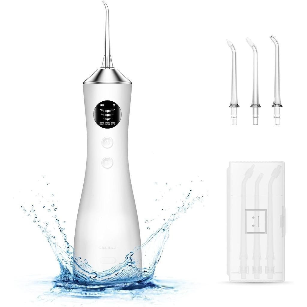 Irrigador oral, irrigador oral portátil sem fio, equipado com uma interface recarregável Tipo-C de 300ML, irrigador de á