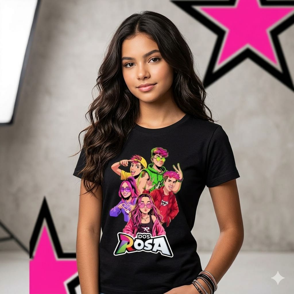 CAMISETA EMILY VICK OS ROSAS INFANTIL E ADULTO