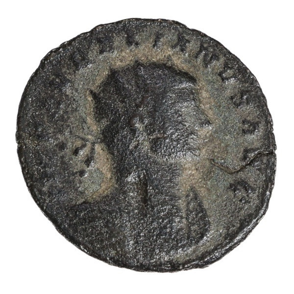 Moeda Império Romano Aurelianus (270-275 dC) Ae antoniniano - 3,40g/22m - Reverso: IOVI CONSER