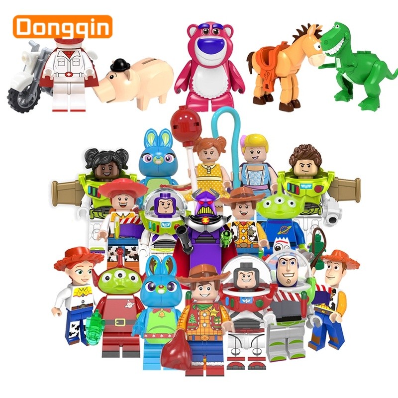 Woody, Jesse, Boneca de olhos de boi Alien Building Blocks Bonecos de brinquedo infantil, presentes de aniversário