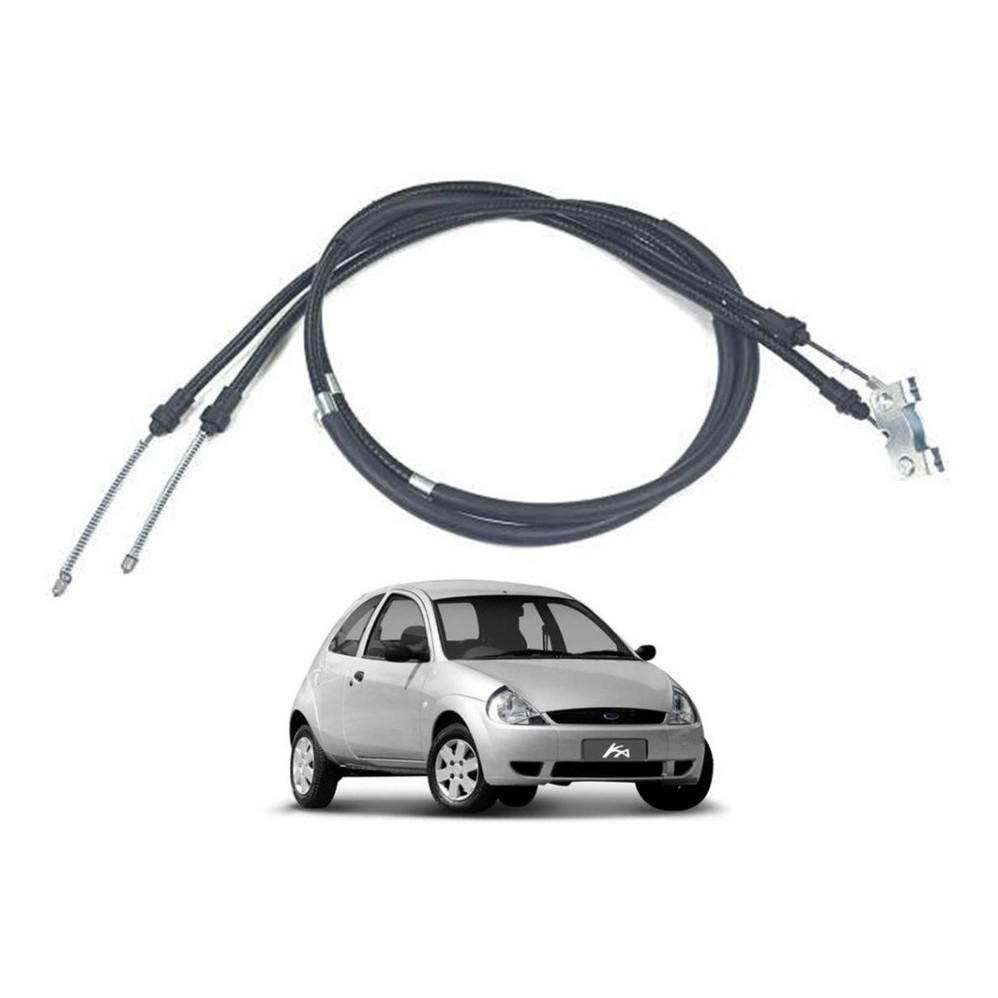 Cabo Freio Mão Roda Traseira Ford Ka Fiesta 1.0 1.6 1996 97 98 99 00 01 02 03 04 05 06