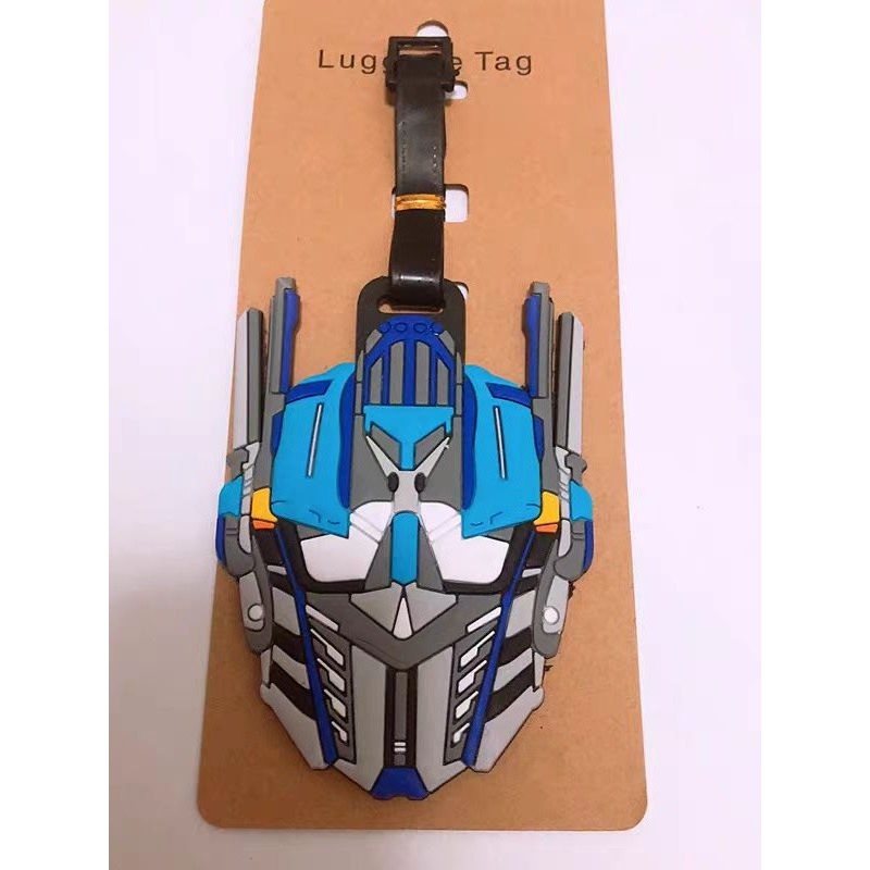 Etiqueta de bagagem fofa indispensável para viagem King Kong Tridimensional Bumblebee Optimus Etiqueta de bagagem 6UFV