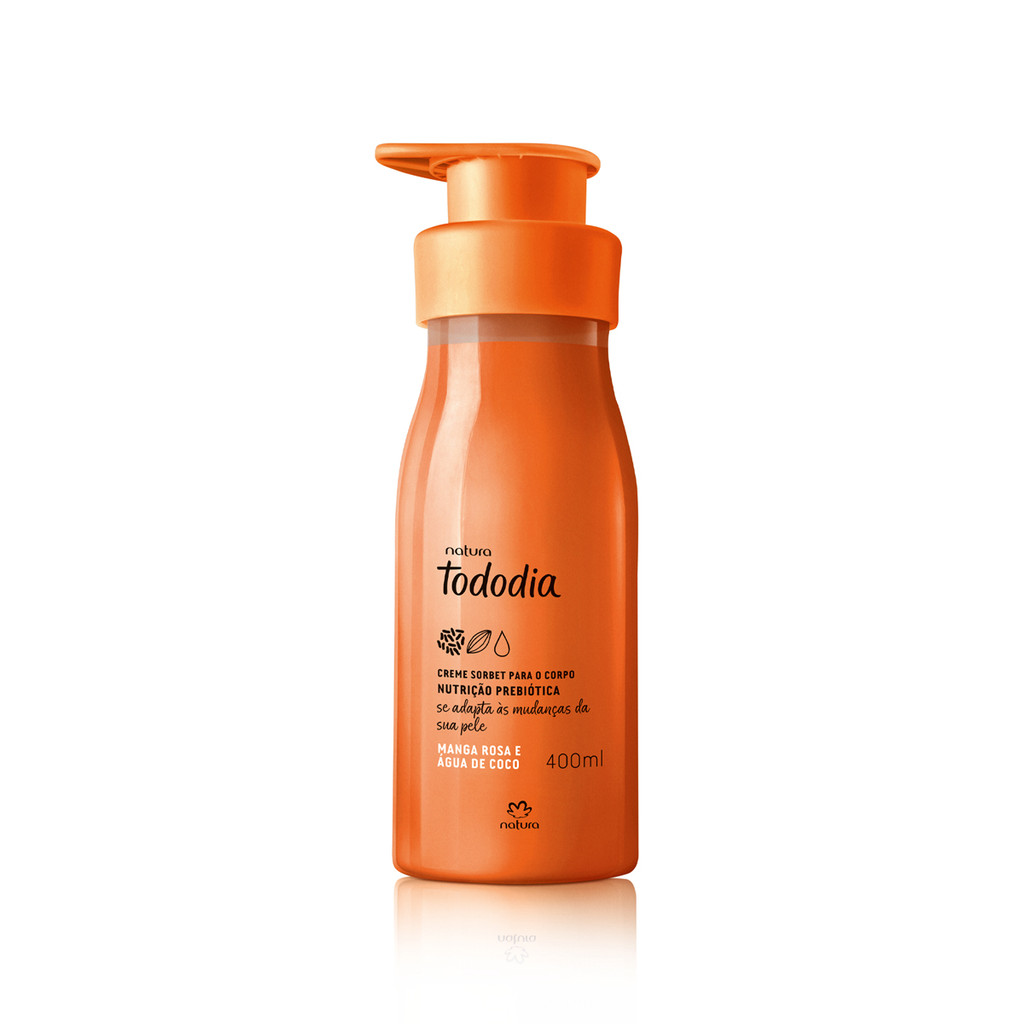 CREME SORBET DESODORANTE NATURA TODODIA MANGA ROSA E ÁGUA DE COCO 400ML