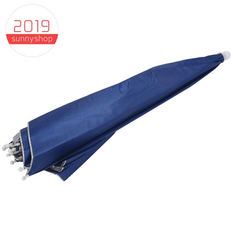 [Bestseller S] Chapéu Guarda-Chuva Com Faixa Elástica De 26 " De Diâmetro Para Pesca Azul Escuro
