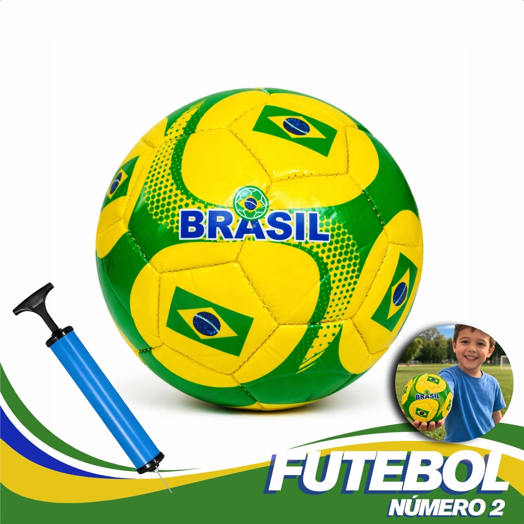 Mini Bola De Futebol Brasil Copa do Mundo Pequena Seleção Infantil